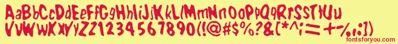 Wbxdomin8 Font – Red Fonts on Yellow Background