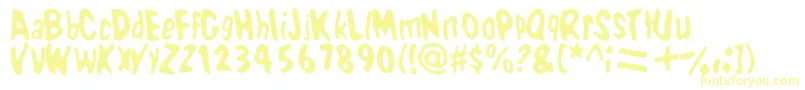 Wbxdomin8-Schriftart – Gelbe Schriften