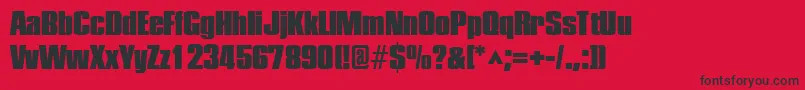 PledgeblackRegular Font – Black Fonts on Red Background