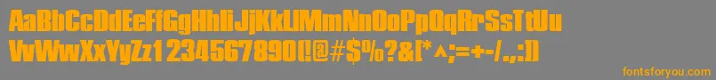 PledgeblackRegular Font – Orange Fonts on Gray Background
