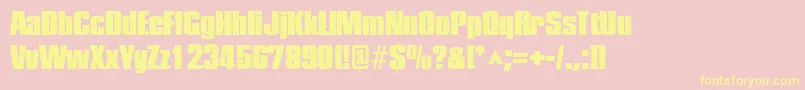 PledgeblackRegular Font – Yellow Fonts on Pink Background