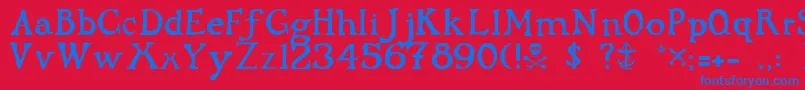 Подробнее о шрифте FlibustierThin Шрифт FlibustierThin – синие шрифты на красном фоне