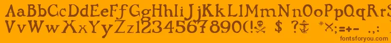 FlibustierThin Font – Brown Fonts on Orange Background