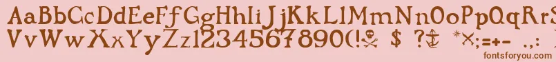 FlibustierThin Font – Brown Fonts on Pink Background