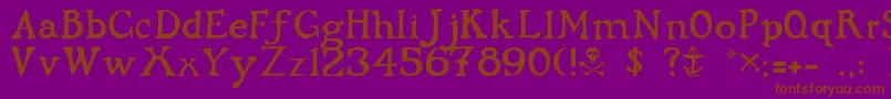 FlibustierThin Font – Brown Fonts on Purple Background