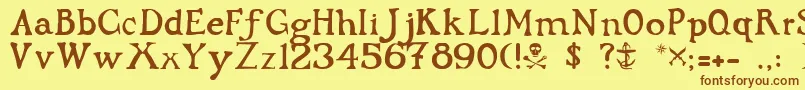 FlibustierThin Font – Brown Fonts on Yellow Background