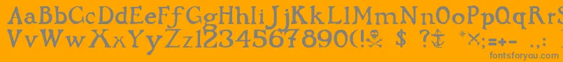 FlibustierThin Font – Gray Fonts on Orange Background