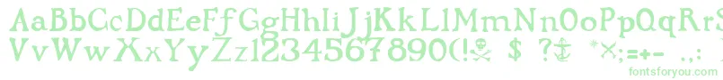 FlibustierThin Font – Green Fonts on White Background