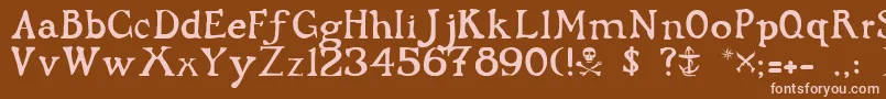 FlibustierThin Font – Pink Fonts on Brown Background