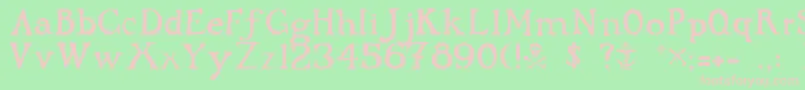 FlibustierThin Font – Pink Fonts on Green Background
