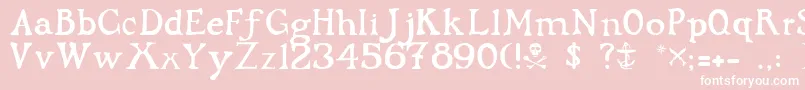 FlibustierThin Font – White Fonts on Pink Background