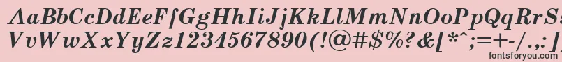 UkrainianschoolbookBolditalic Font – Black Fonts on Pink Background