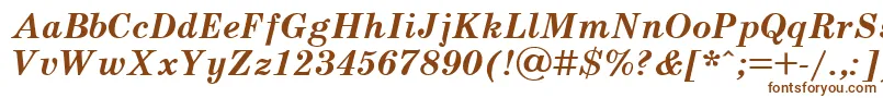 UkrainianschoolbookBolditalic Font – Brown Fonts on White Background