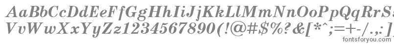 UkrainianschoolbookBolditalic-fontti – harmaat kirjasimet valkoisella taustalla
