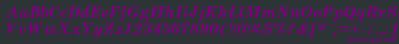 UkrainianschoolbookBolditalic Font – Purple Fonts on Black Background