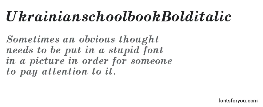 UkrainianschoolbookBolditalic Font