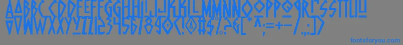 NativeAlien Font – Blue Fonts on Gray Background