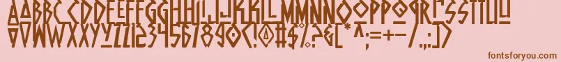 NativeAlien Font – Brown Fonts on Pink Background