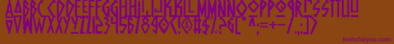 NativeAlien Font – Purple Fonts on Brown Background