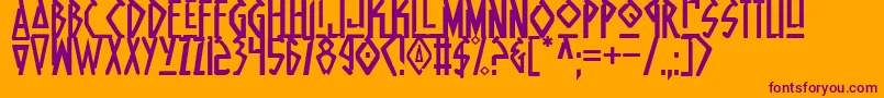 NativeAlien Font – Purple Fonts on Orange Background