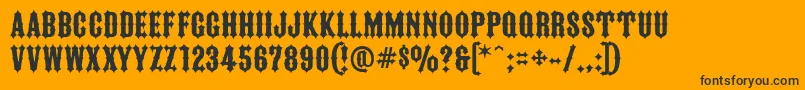 FtyIronriderNcv Font – Black Fonts on Orange Background