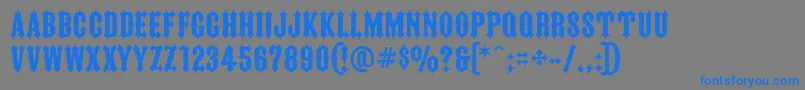 FtyIronriderNcv Font – Blue Fonts on Gray Background