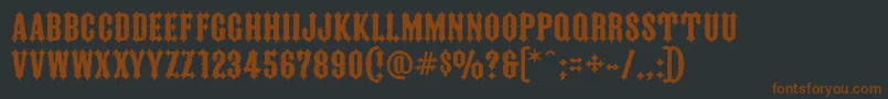 FtyIronriderNcv Font – Brown Fonts on Black Background