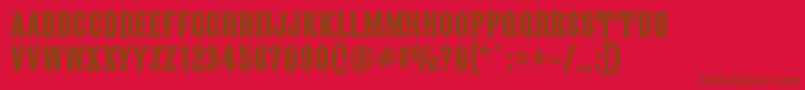 FtyIronriderNcv Font – Brown Fonts on Red Background
