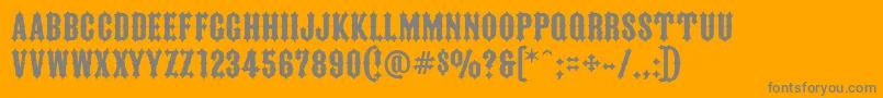 FtyIronriderNcv Font – Gray Fonts on Orange Background