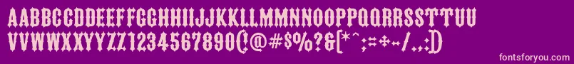 FtyIronriderNcv Font – Pink Fonts on Purple Background