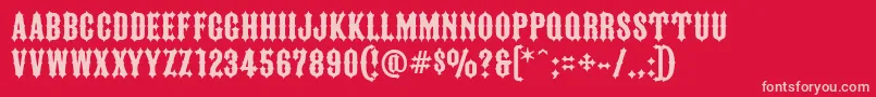 FtyIronriderNcv Font – Pink Fonts on Red Background