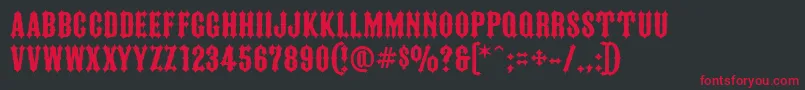 FtyIronriderNcv Font – Red Fonts on Black Background