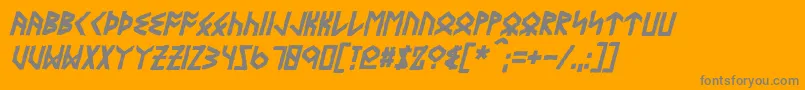 EyvindrBoldItalic Font – Gray Fonts on Orange Background