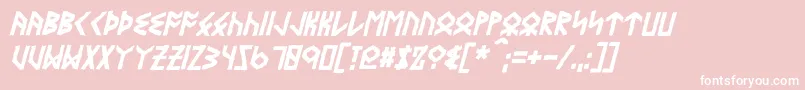 EyvindrBoldItalic Font – White Fonts on Pink Background