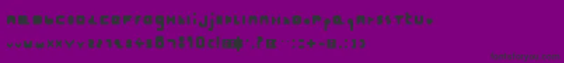 Fonte Hellogoodbye – fontes pretas em um fundo violeta