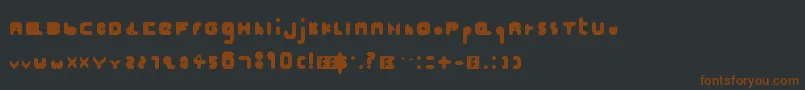 Шрифт Hellogoodbye – коричневые шрифты на чёрном фоне