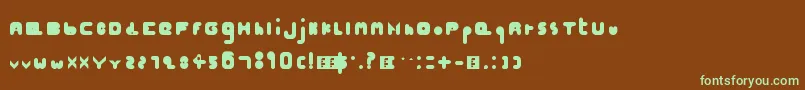 Шрифт Hellogoodbye – зелёные шрифты на коричневом фоне