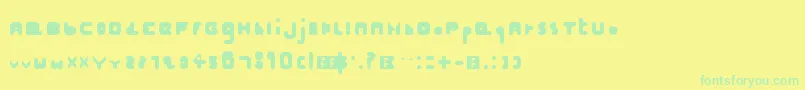 Hellogoodbye Font – Green Fonts on Yellow Background