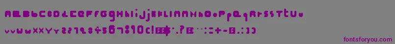 Шрифт Hellogoodbye – фиолетовые шрифты на сером фоне