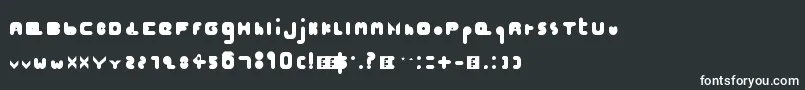Шрифт Hellogoodbye – белые шрифты на чёрном фоне