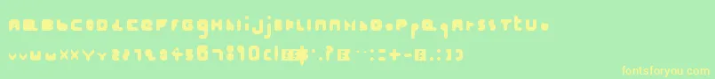 Hellogoodbye Font – Yellow Fonts on Green Background