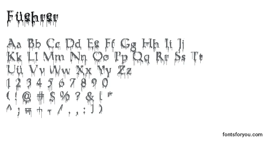 Schriftart Fuehrer – Alphabet, Zahlen, spezielle Symbole