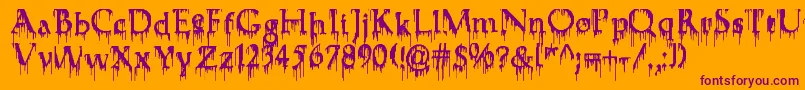 Fuehrer Font – Purple Fonts on Orange Background