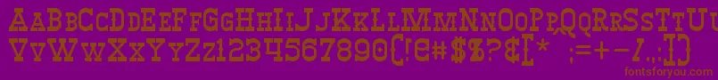 Winslett Font – Brown Fonts on Purple Background