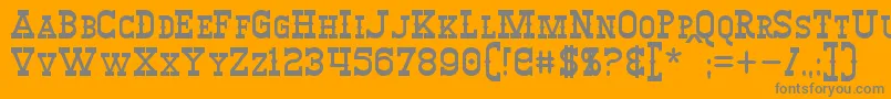 Winslett Font – Gray Fonts on Orange Background