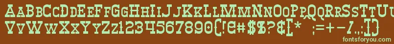 Winslett Font – Green Fonts on Brown Background