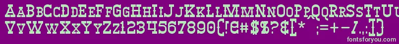 Winslett Font – Green Fonts on Purple Background