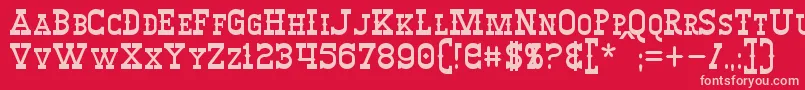 Winslett Font – Pink Fonts on Red Background