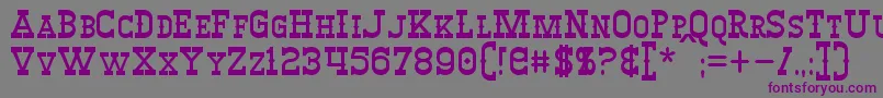 Шрифт Winslett – фиолетовые шрифты на сером фоне