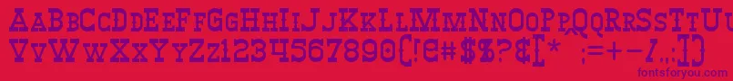 Winslett Font – Purple Fonts on Red Background